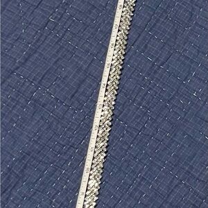 Silver rhinestone belt 28inches of rhinestones and 16inches of the chain.